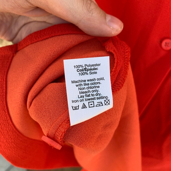 Madewell Red Industry Button Back Top Medium - Picture 6 of 6